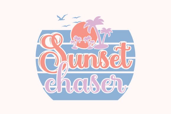 Beach Sunset Quote SVG Design for Real Embroidery Projects