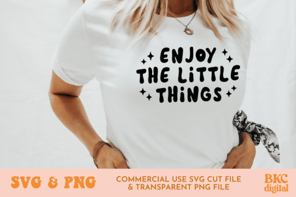 Enjoy the Little Things Quote SVG for Real Embroidery Projects