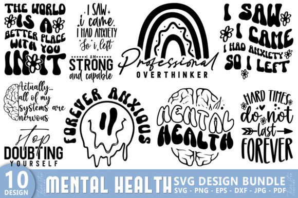 Mental Health Quote SVG Design Bundle Review for Real Embroidery Projects