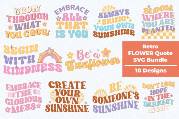 Retro Flower Quote SVG Bundle Review for Real Embroidery Projects