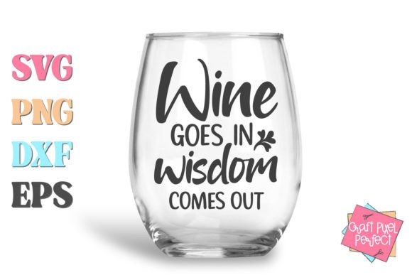 Wine Goes In, Wisdom Comes Out – A Thoughtful Embroidery Design